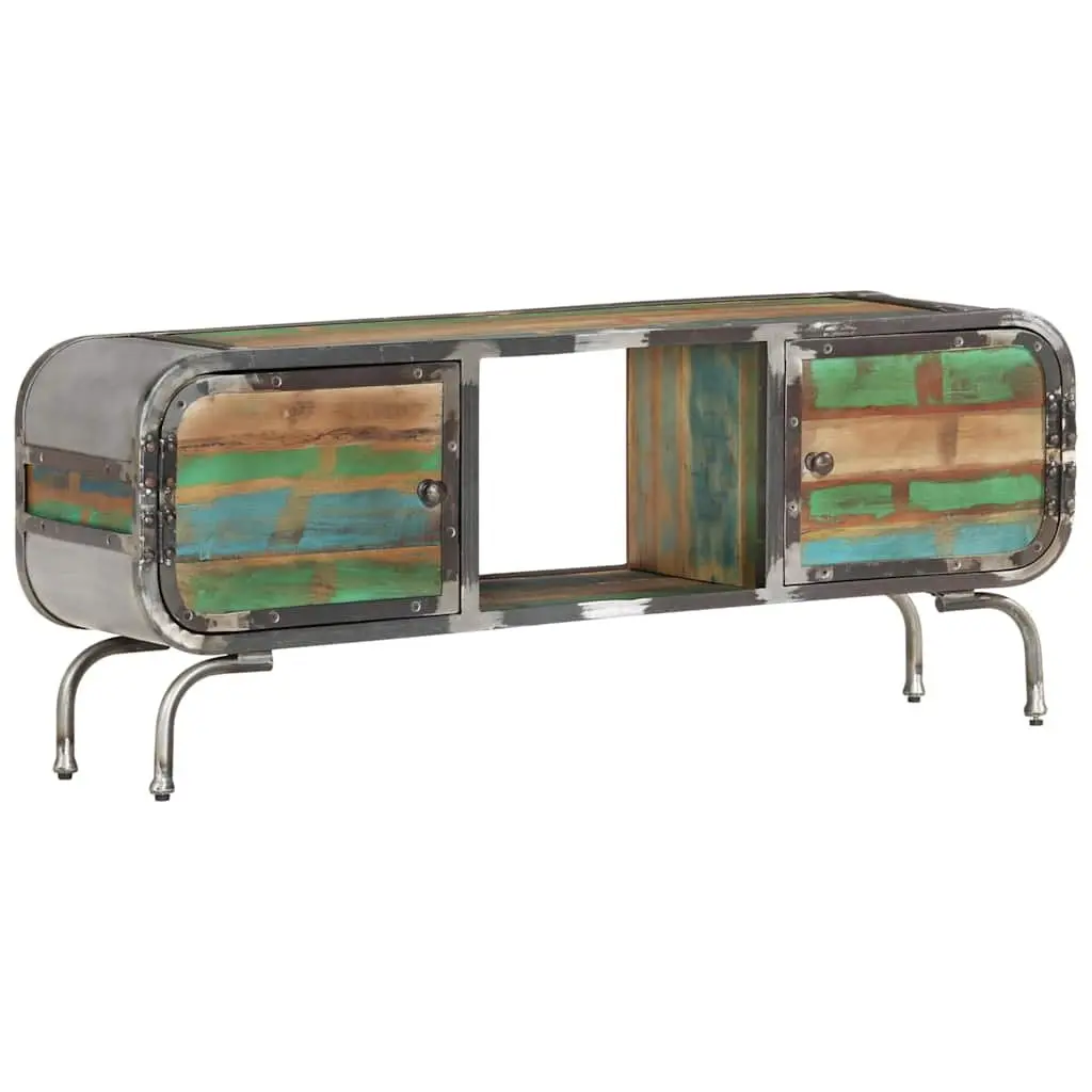 Multicolour Solid Wood TV Cabinet 110x30x42cm