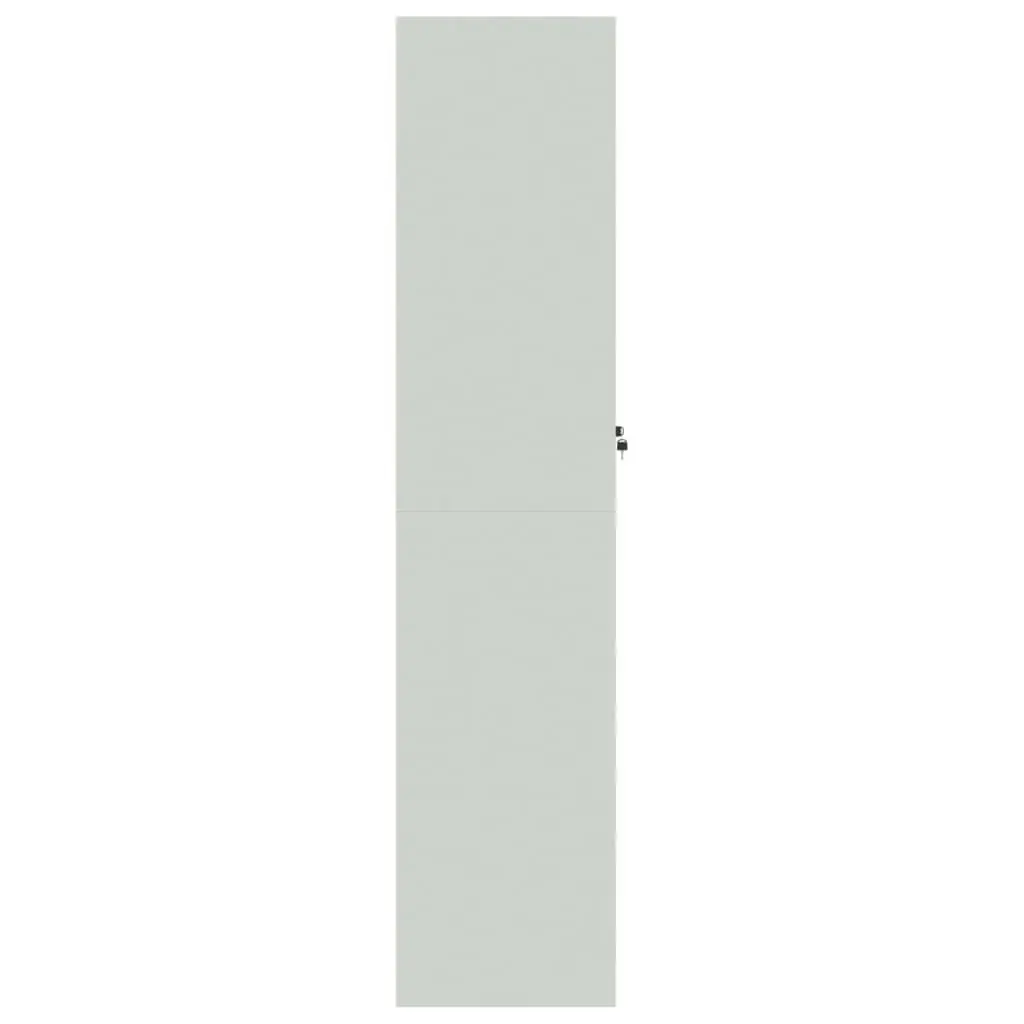 File Cabinet Grey Steel 4 Adjustable Shelves Lockable Storage Cupboard