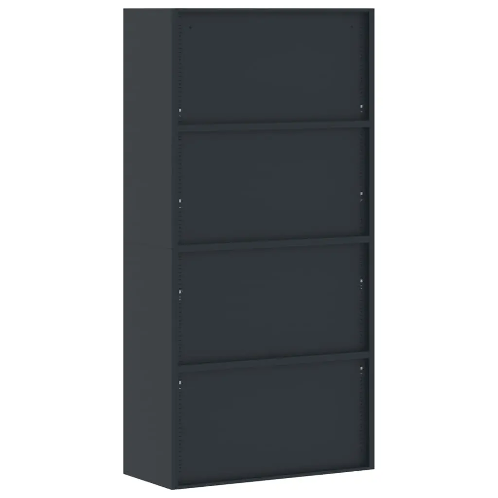File Cabinet Anthracite 90x40x180cm Steel Lockable Adjustable Shelves