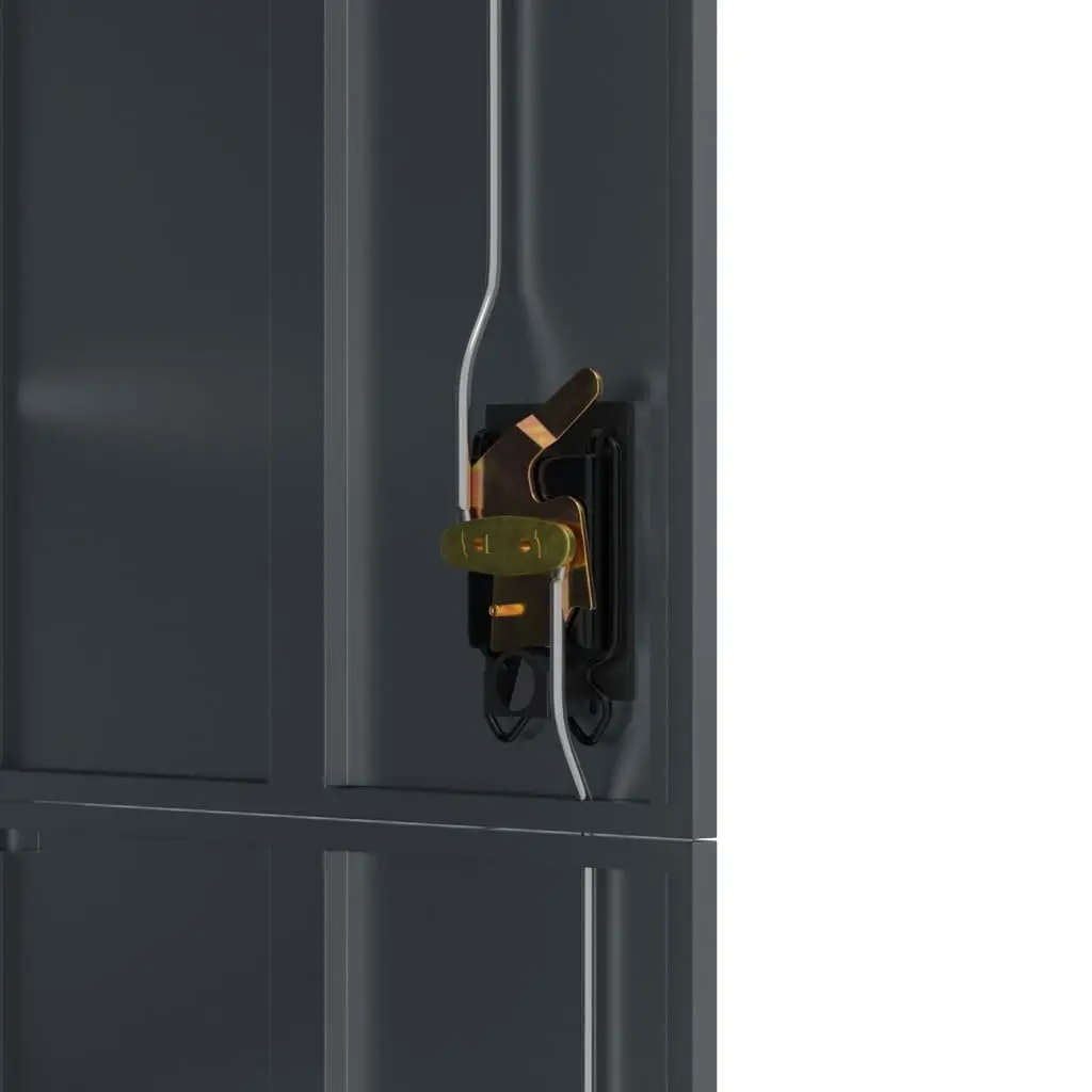 File Cabinet Anthracite 90x40x180cm Steel Lockable Adjustable Shelves