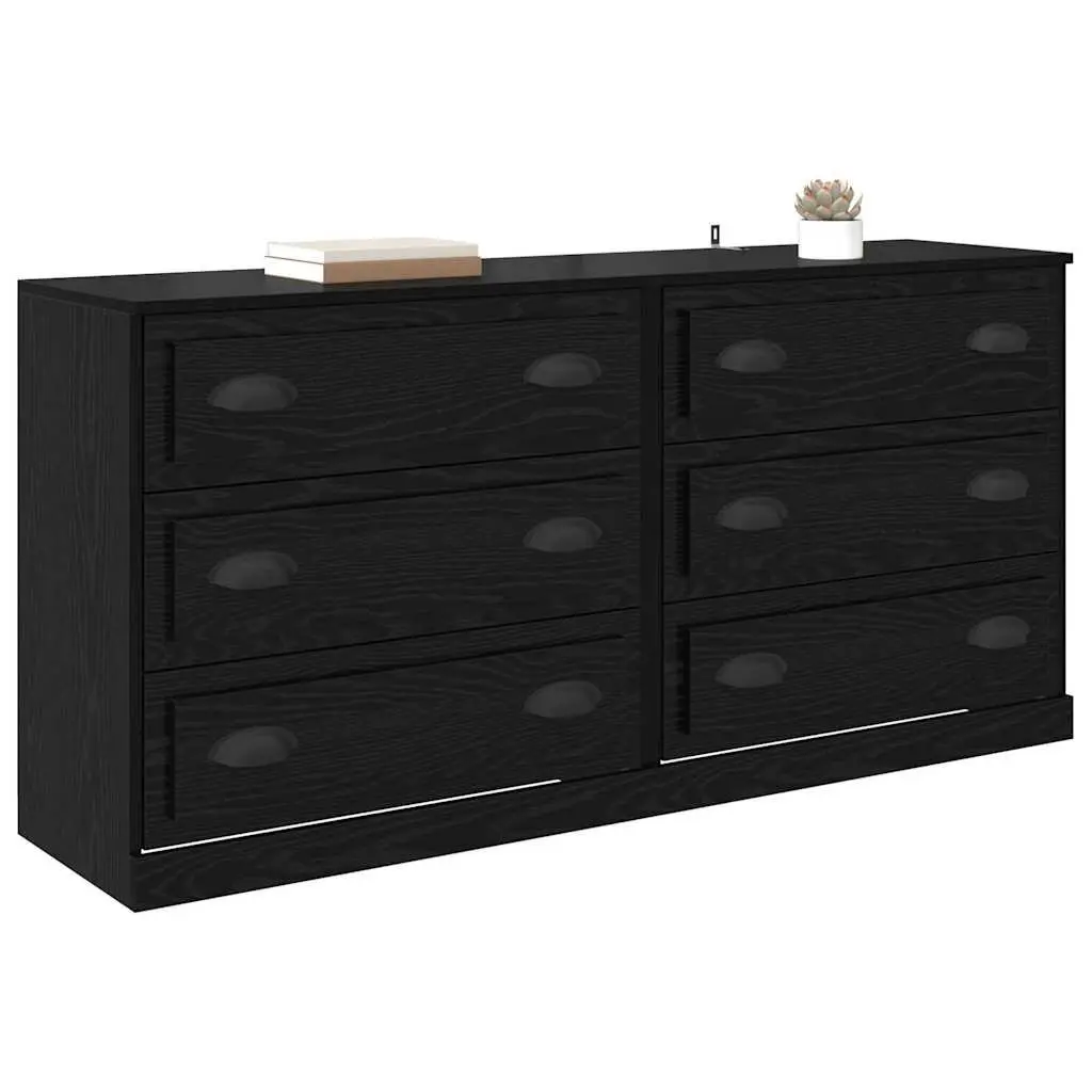 Black Sideboard Storage Cabinet 70 x 35.5 x 67.5 cm
