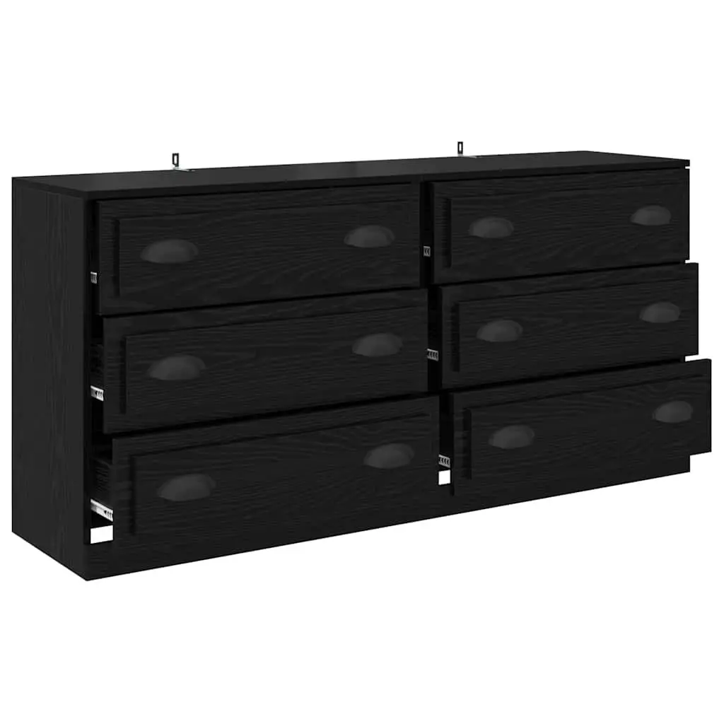 Black Sideboard Storage Cabinet 70 x 35.5 x 67.5 cm