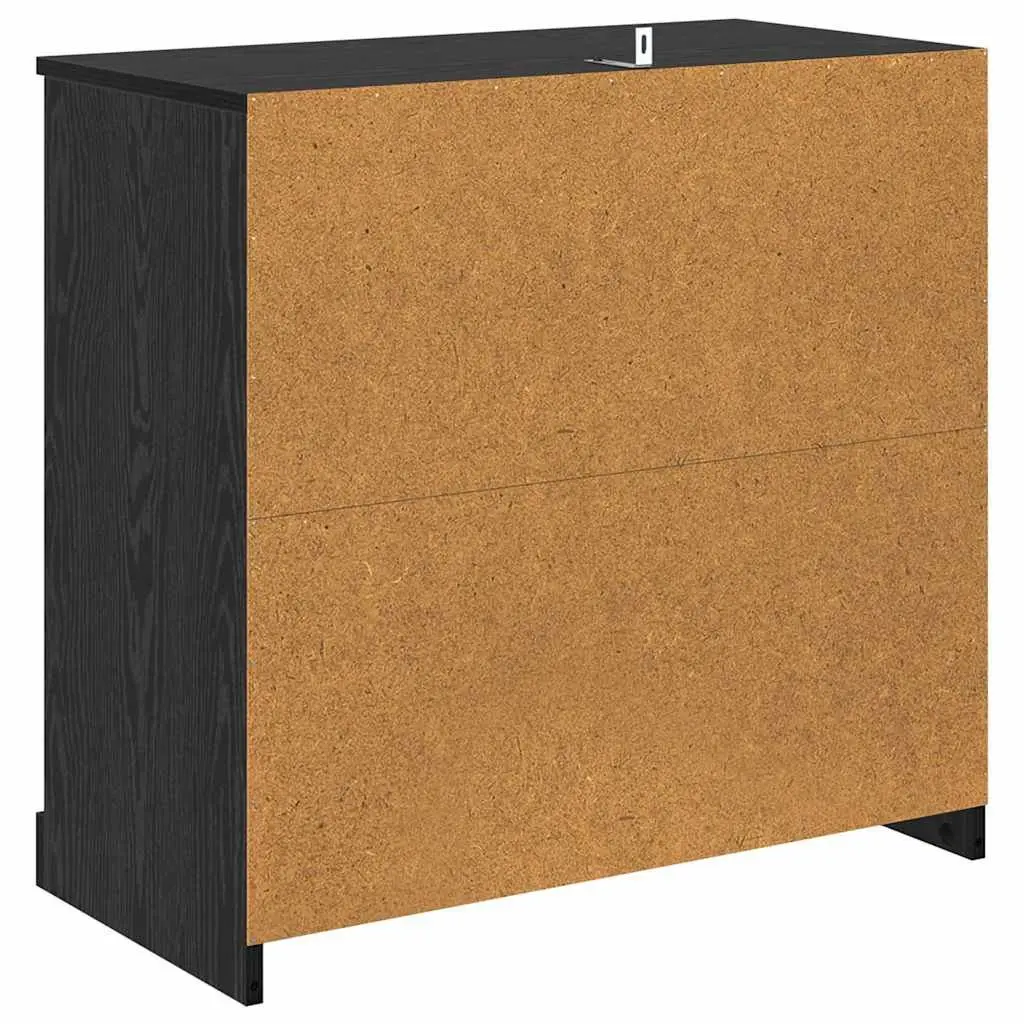 Black Sideboard Storage Cabinet 70 x 35.5 x 67.5 cm