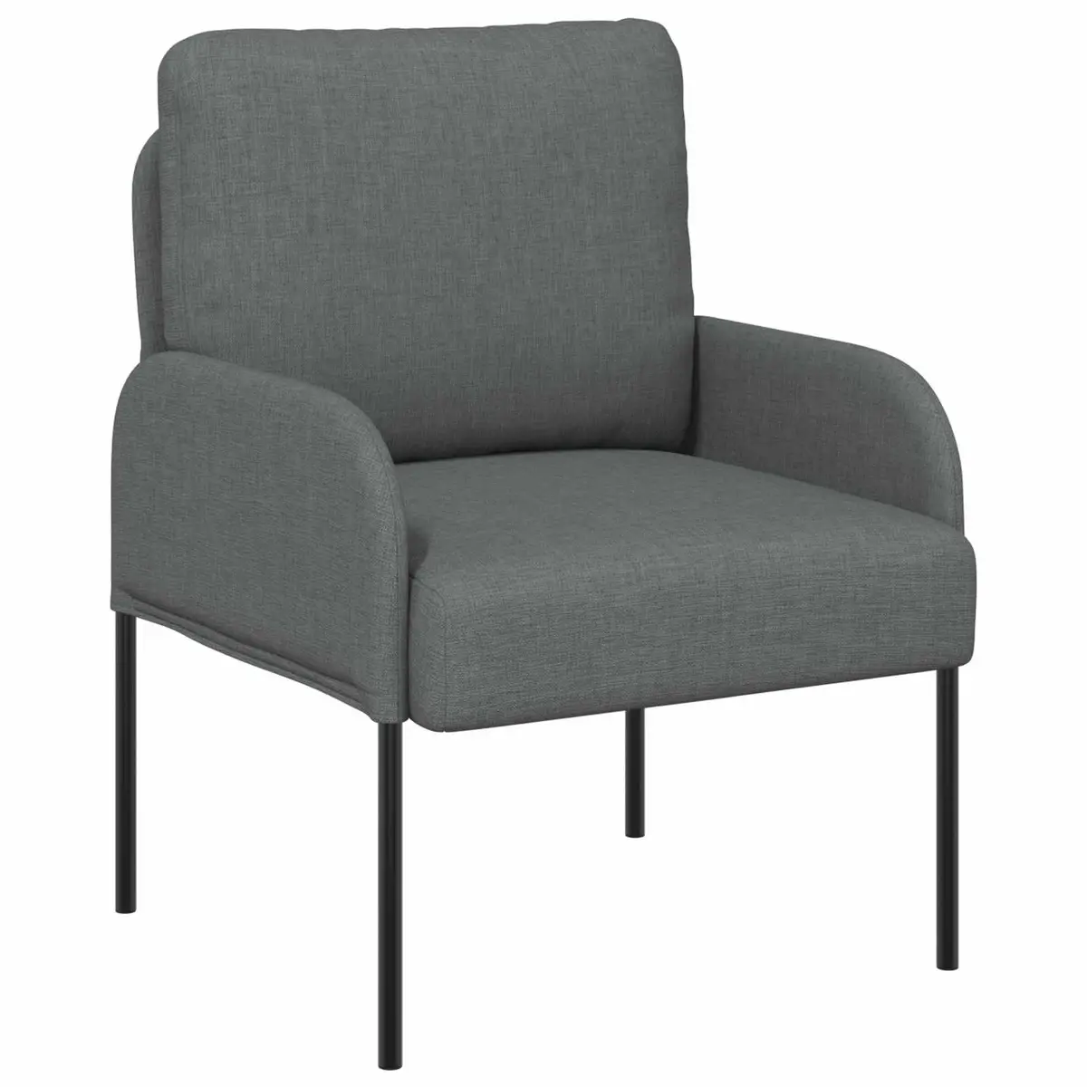 3-Piece Sofa Set Modern Grey Polyester Indoor Furniture Plywood Frame Metal Legs