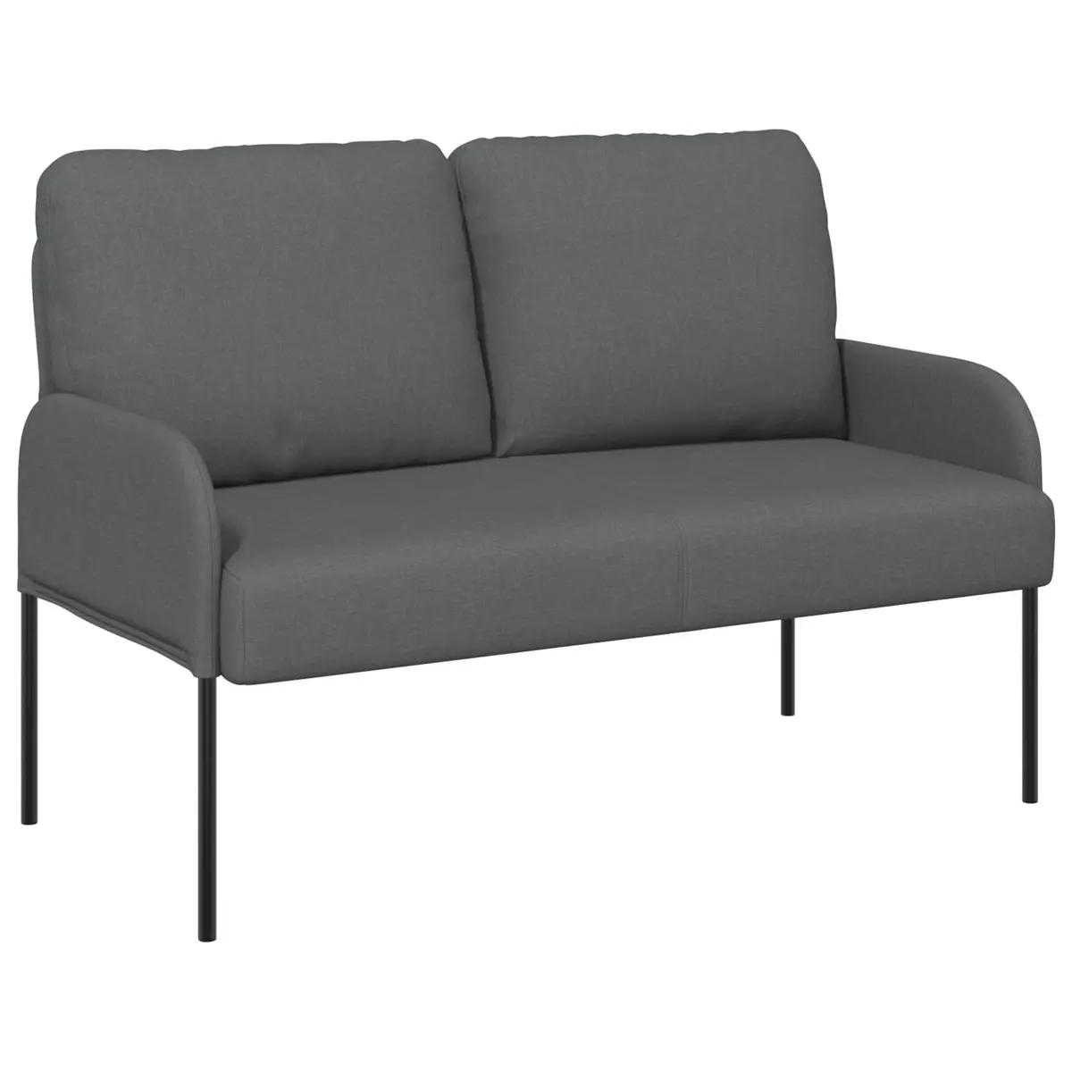 3-Piece Sofa Set Modern Grey Polyester Indoor Furniture Plywood Frame Metal Legs