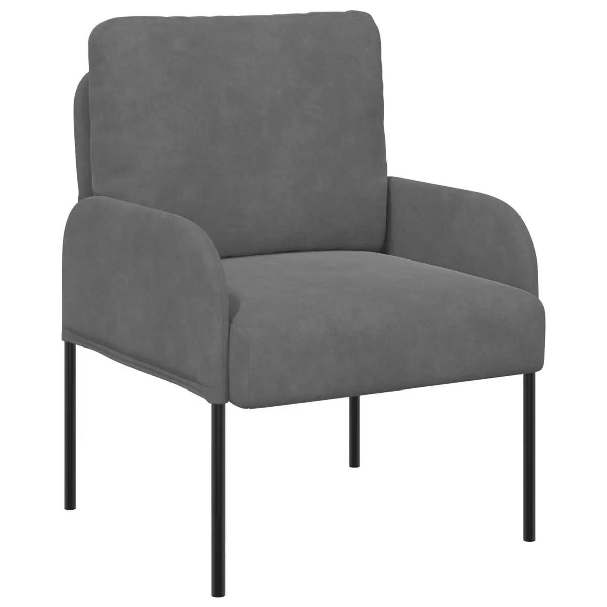 3 Piece Modern Sofa Set Grey Polyester