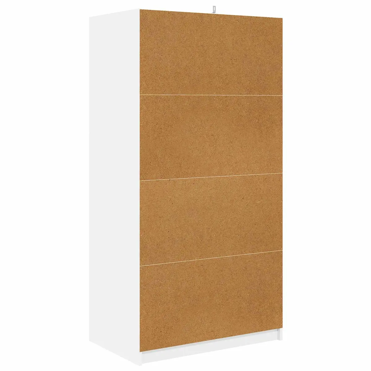 White Wardrobe Cabinet with Drawer Engineered Wood Bedroom Storage Cupboard