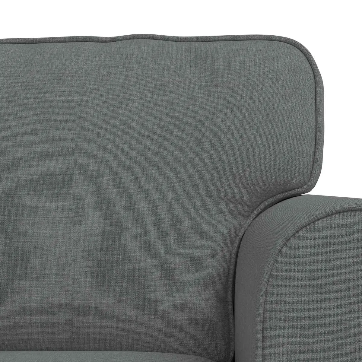 Sofa Set 2 Piece Modern Grey Fabric Living Room Furniture Contemporary Design