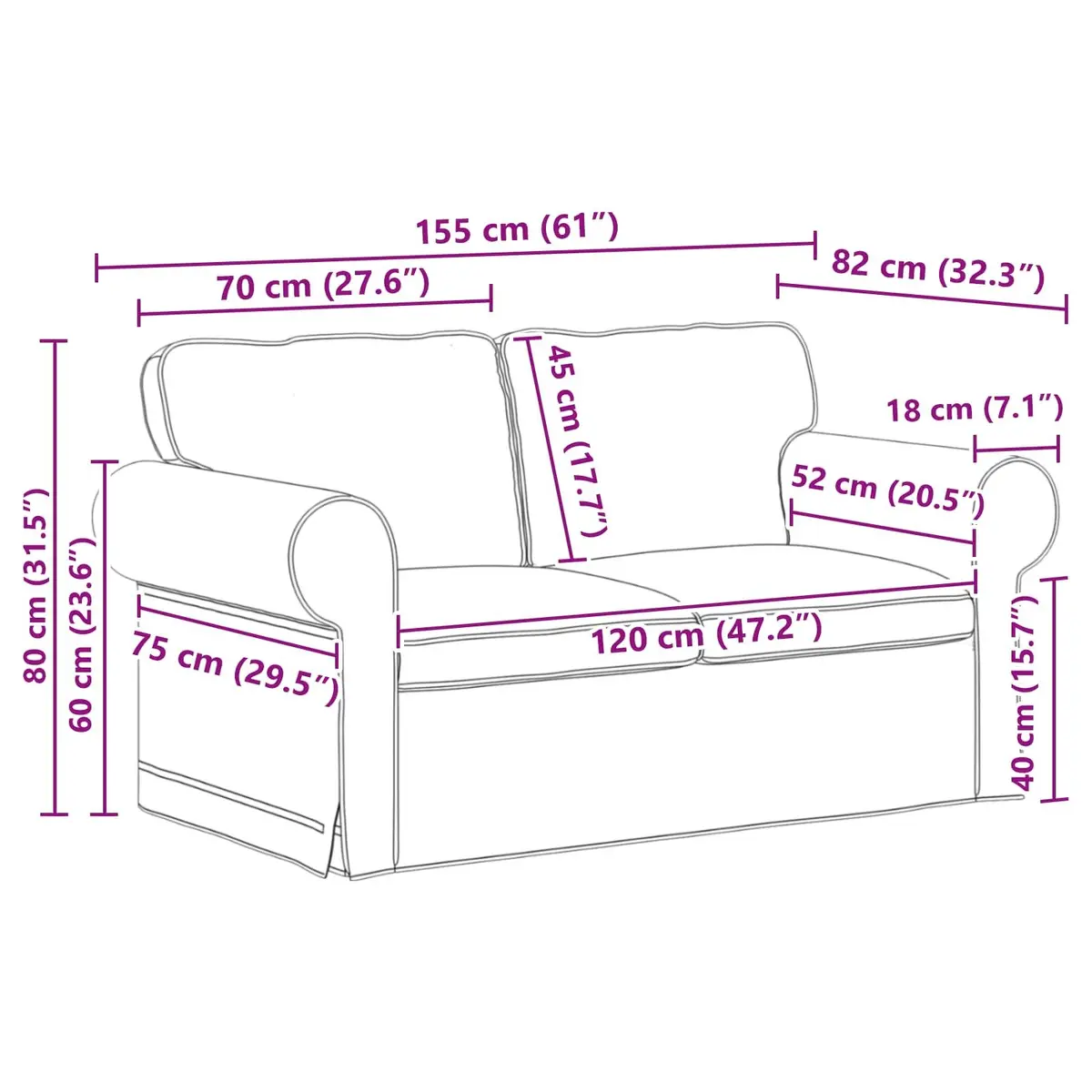 2 Piece Modular Sofa Set Black Contemporary Fabric Couch