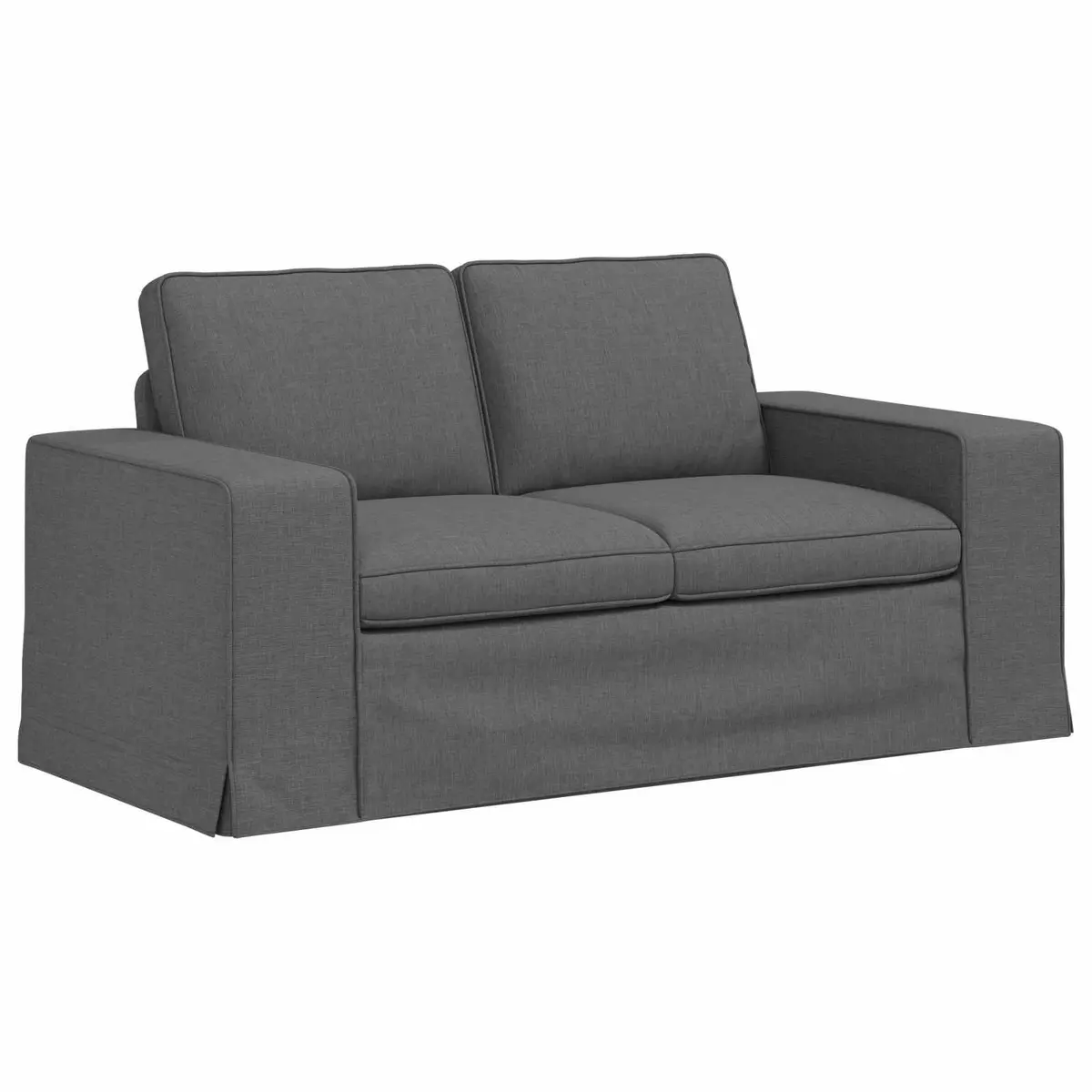 Sofa Set Grey Modular Sectional 2 Piece Fabric Couch