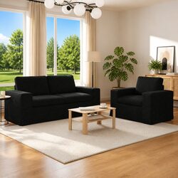 Black Modular Sectional Sofa Set for Cozy Living Spaces