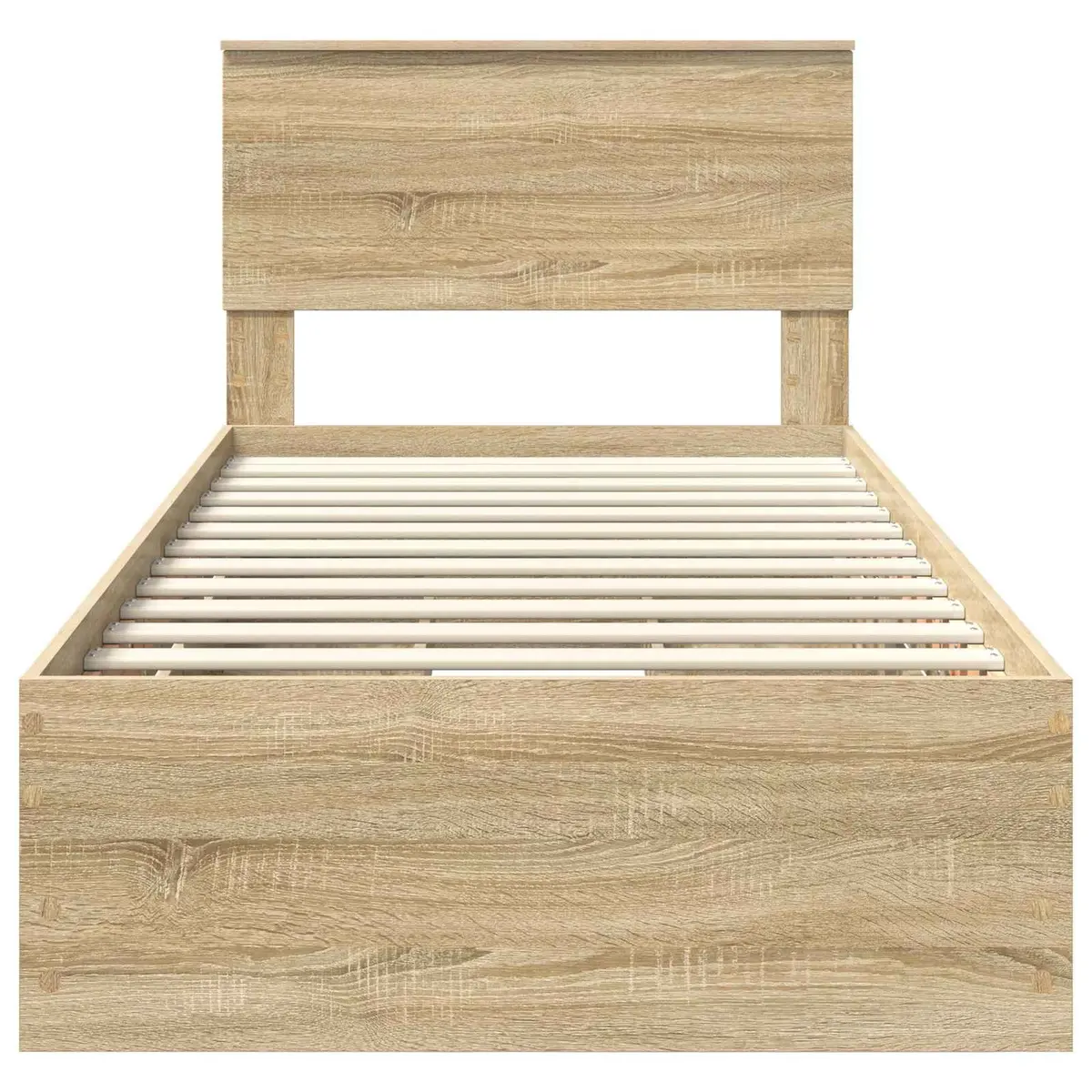 Sonoma Oak Bed Frame with Storage Drawer 90 x 190 cm