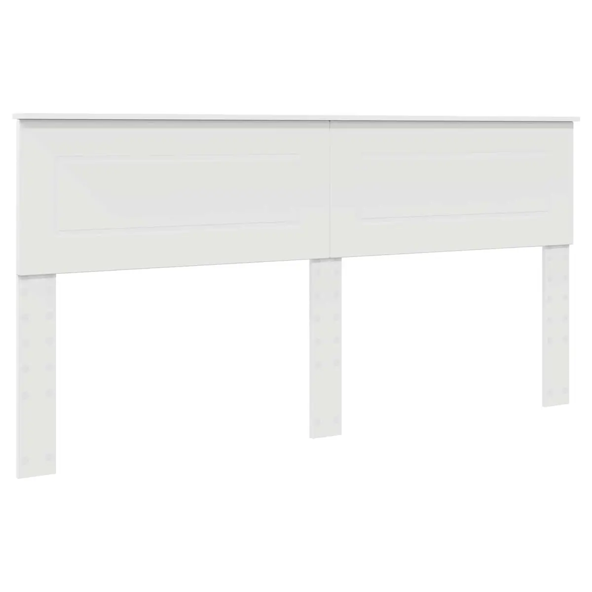 Bed Frame White 180 x 200 cm Wall-Mounted Headboard Modern Engineered Wood