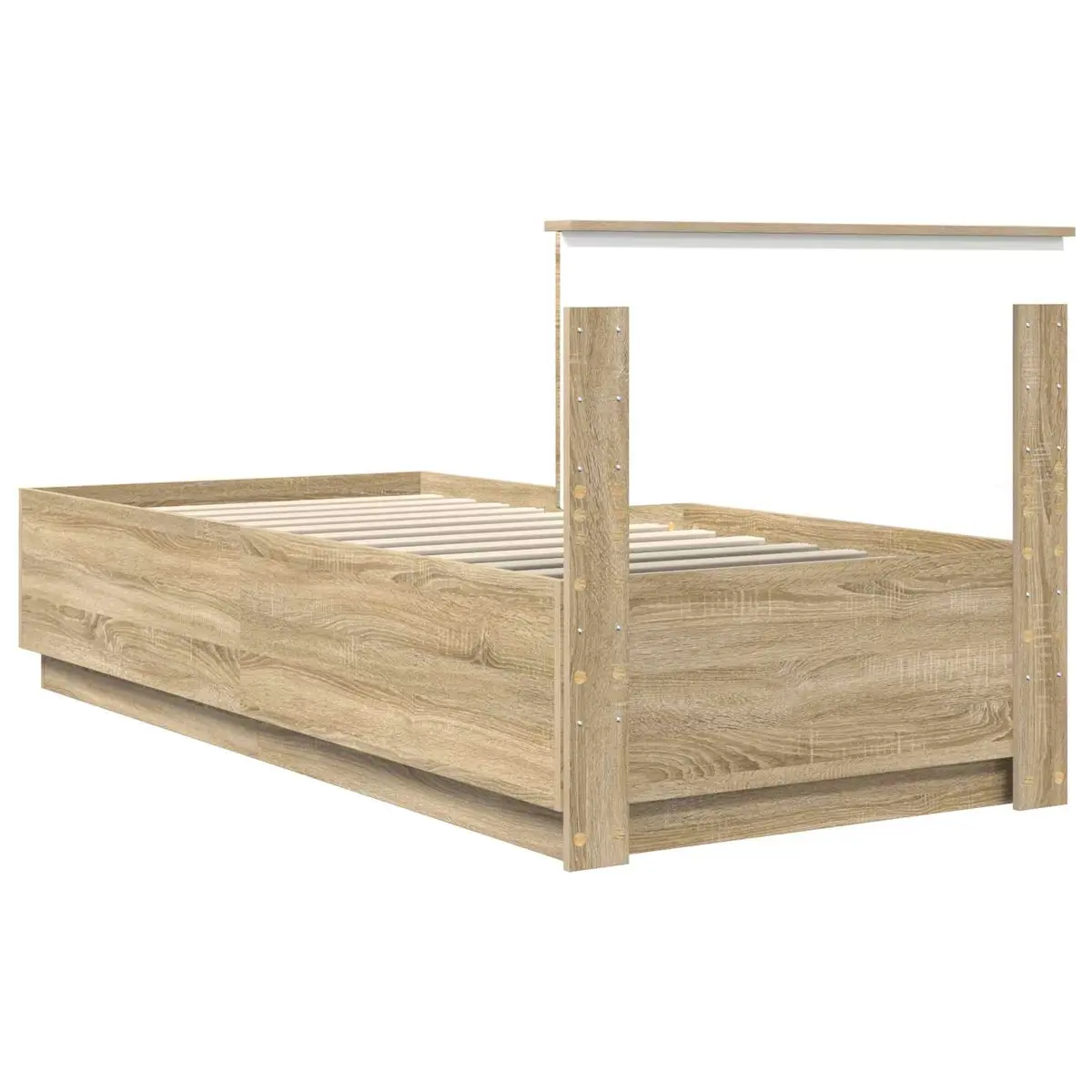 Bed Frame with Adjustable Headboard 90 x 190 cm
