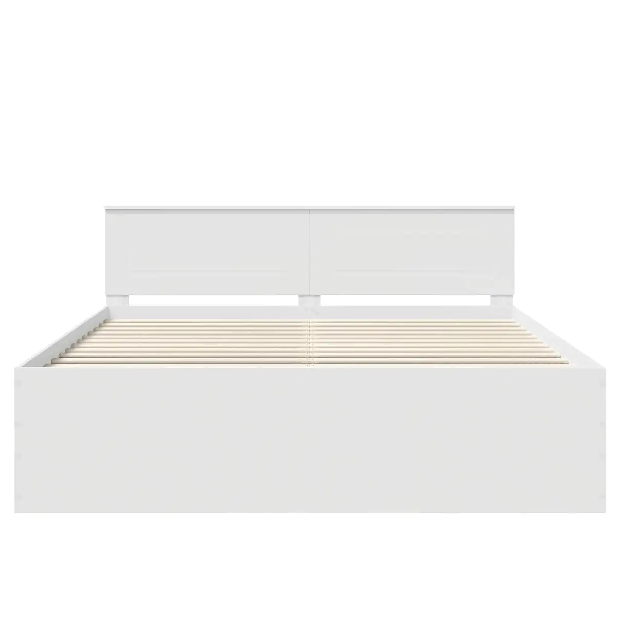Bed Frame with Headboard White 180 x 200 cm Modern Engineered Wood