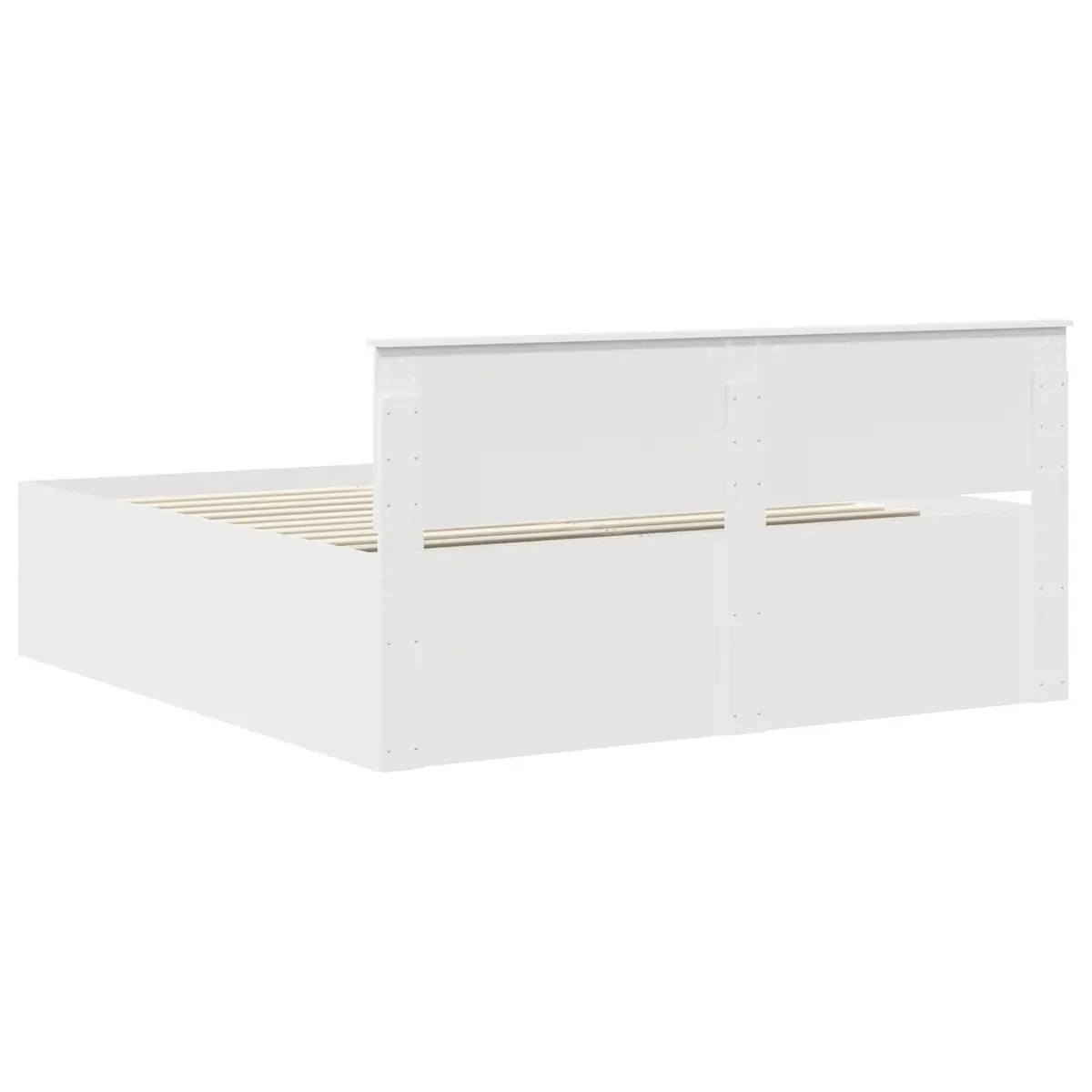 Bed Frame with Headboard White 180 x 200 cm Modern Engineered Wood
