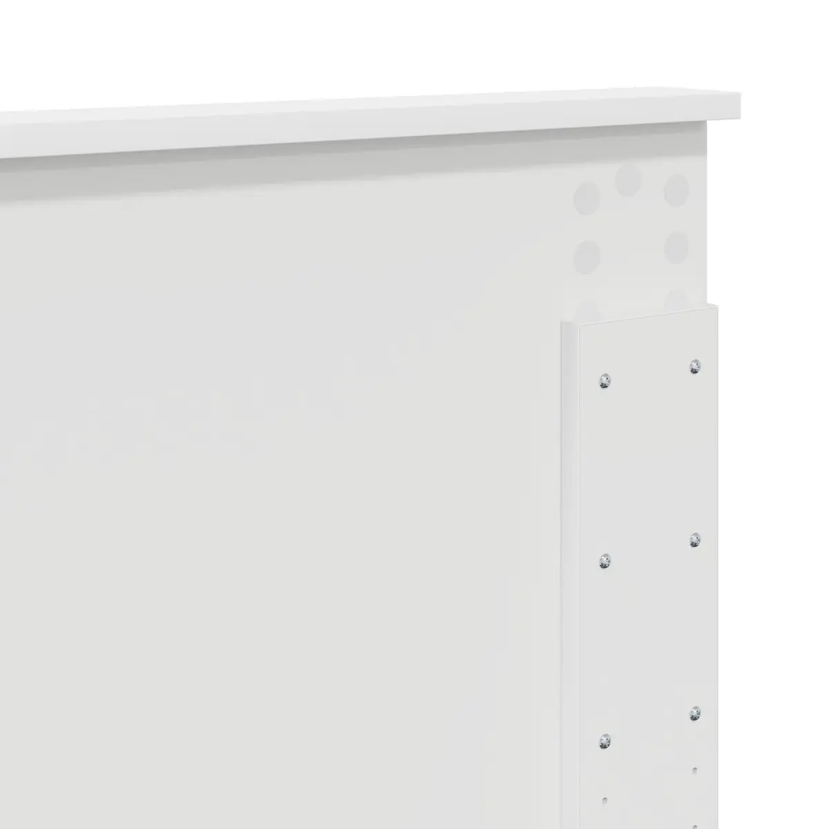 White Bed Frame with Headboard 135 x 190 cm