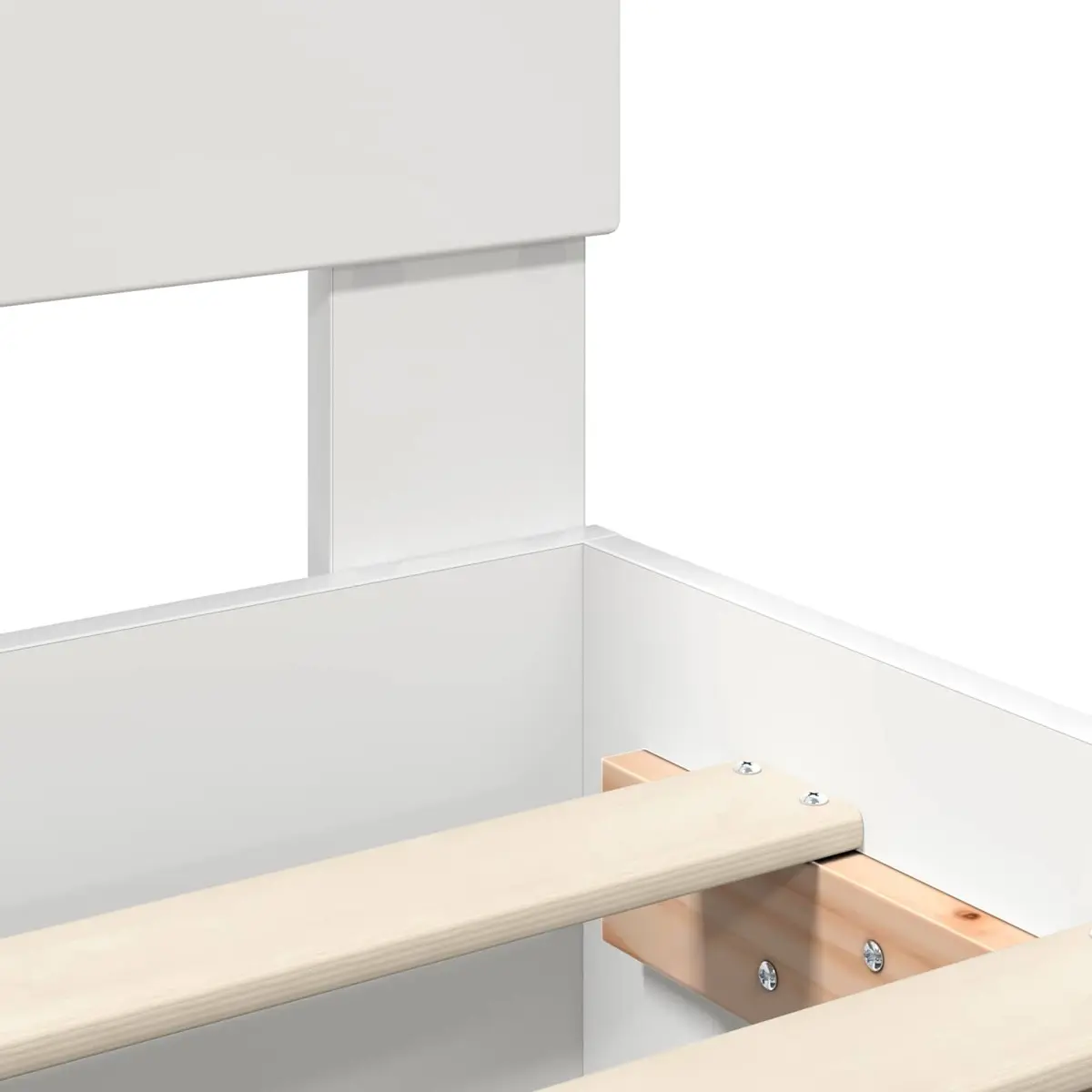 White Bed Frame with Headboard, Easy Care