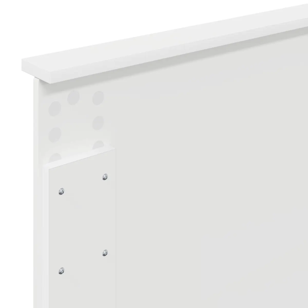 White Bed Frame with Headboard 90 x 190 cm