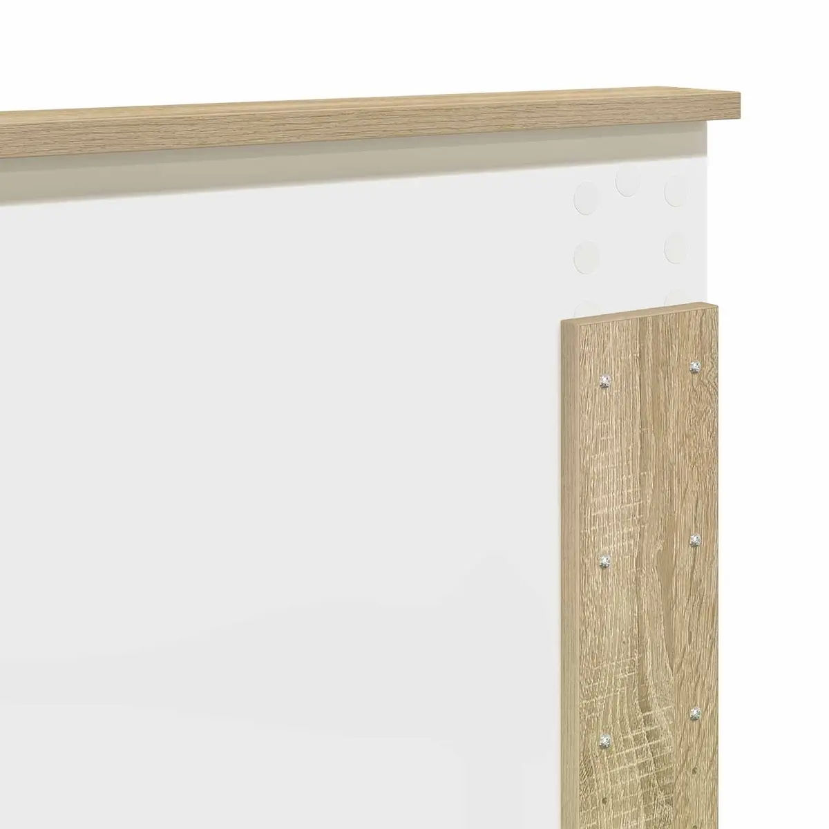 Bed Frame 150 x 200 cm in Brown with Headboard
