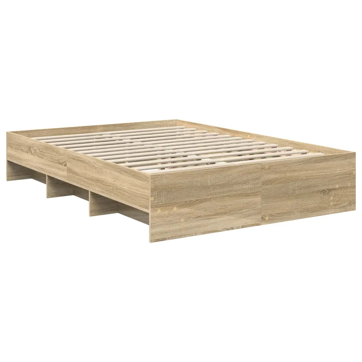 Bed Frame 150 x 200 cm in Brown with Headboard