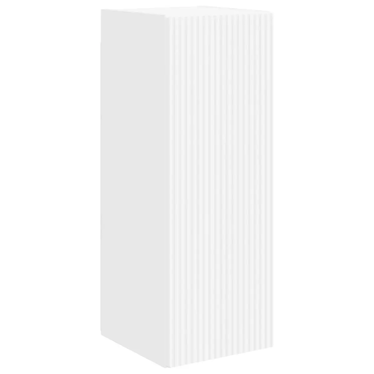 Wall-mounted TV Cabinet Set 2 Pieces White Modern Style