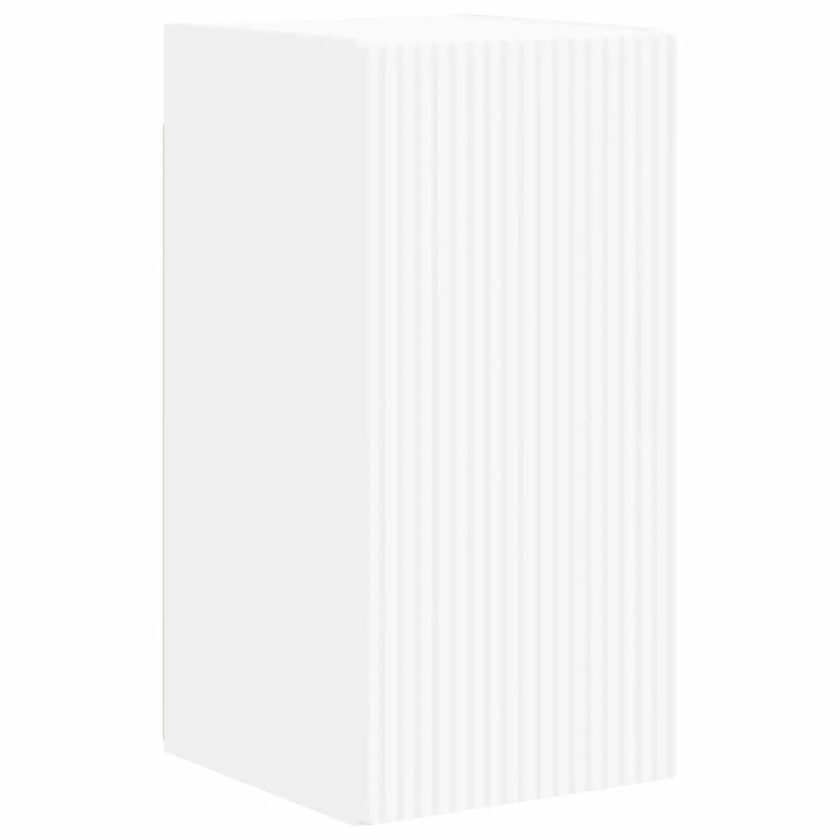 TV Cabinet Set White Modern 6 Piece Engineered Wood Composite with Shelves Drawers LED Lights