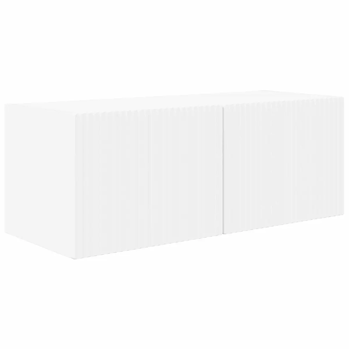 TV Cabinet Wall Mounted 8 Piece White Media Unit Storage Cabinet