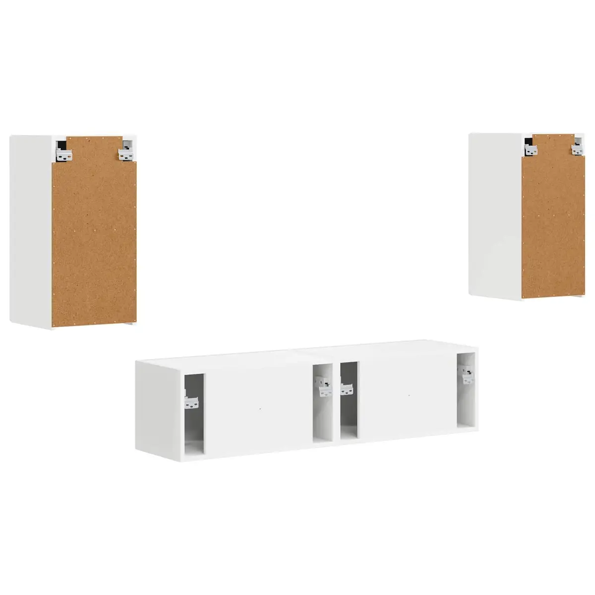 White 4-Piece TV Cabinet Set for Entertainment