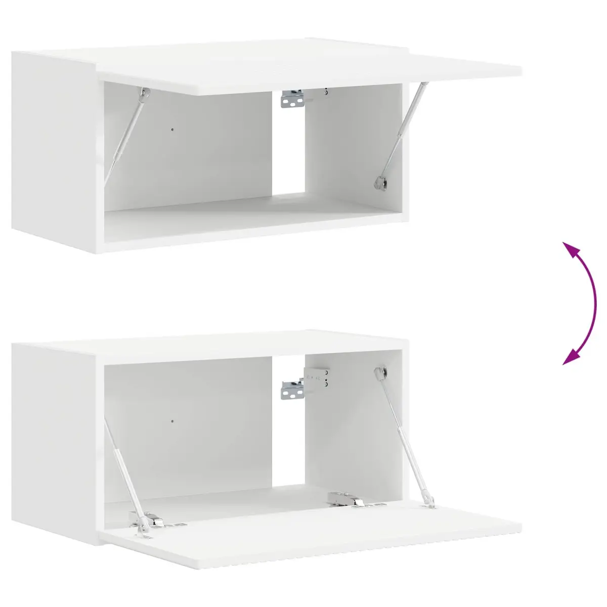 White 4-Piece TV Cabinet Set for Entertainment
