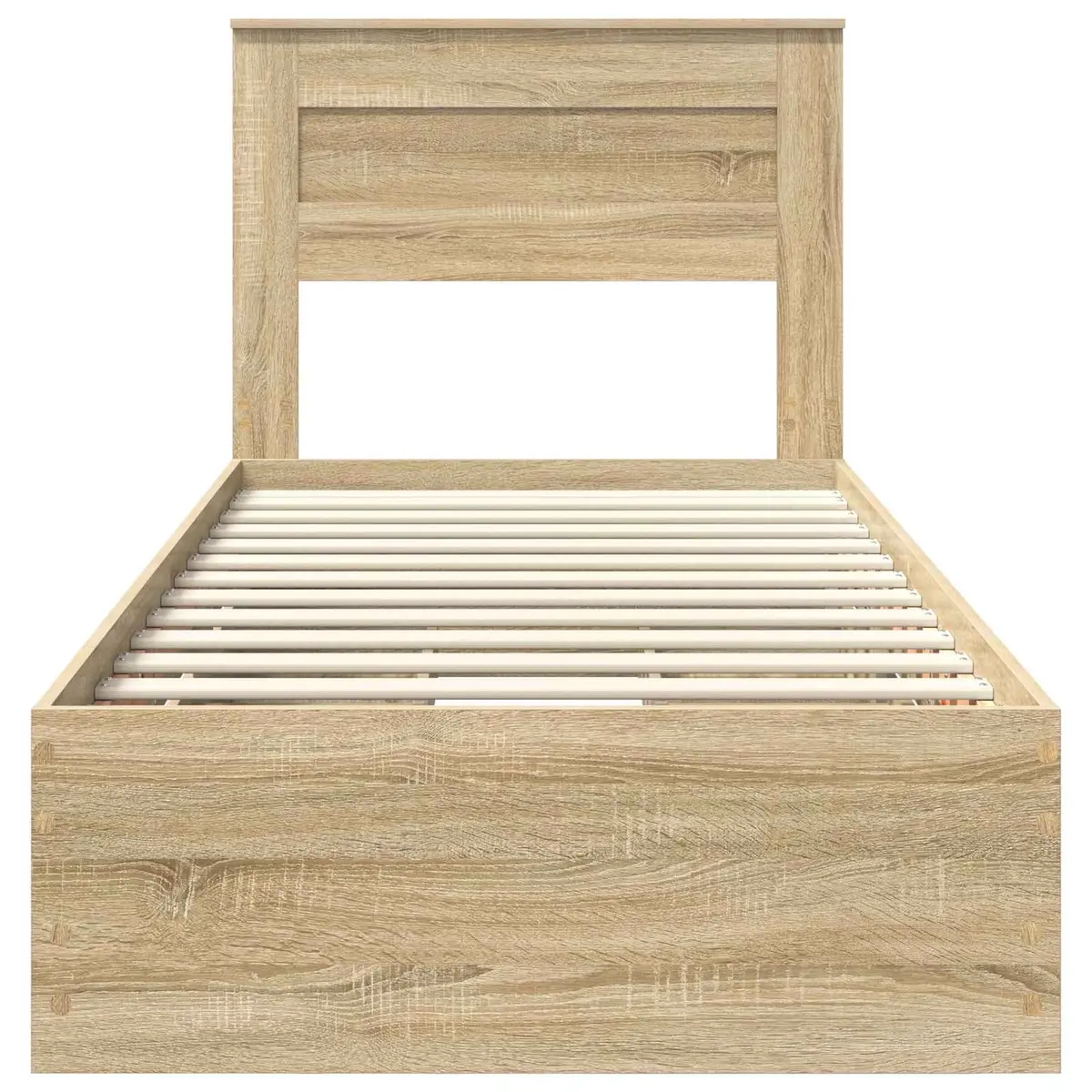 Bed Frame with Storage Drawer Sonoma Oak 90 x 190 cm Engineered Wood Modern