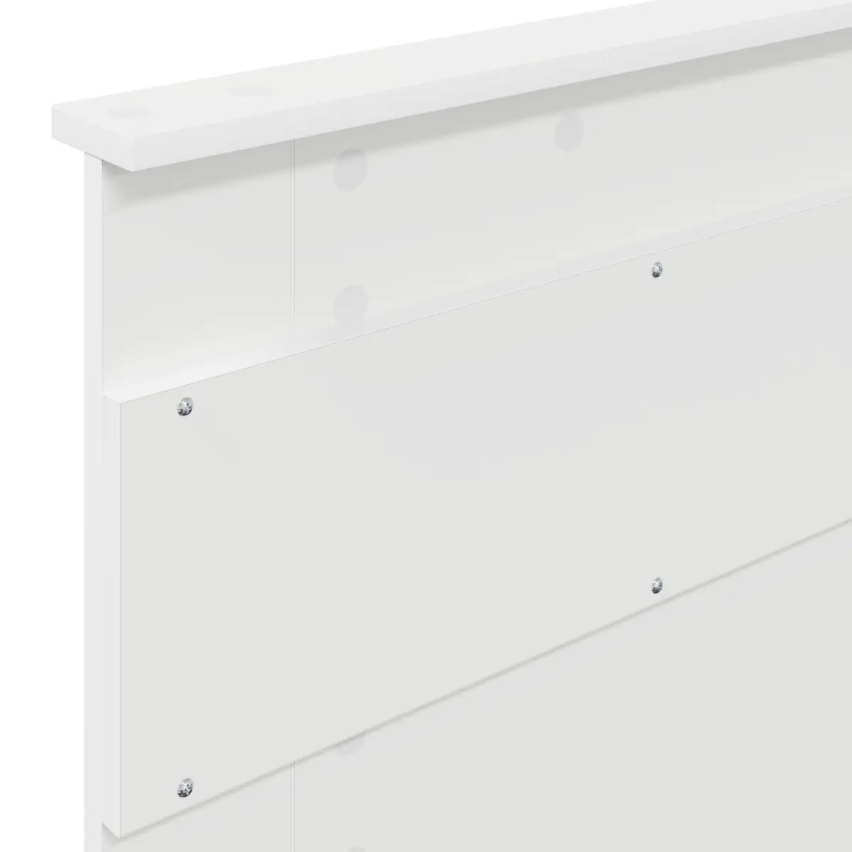 Storage Bed Frame White 90 x 190 cm Engineered Wood Platform with Drawer