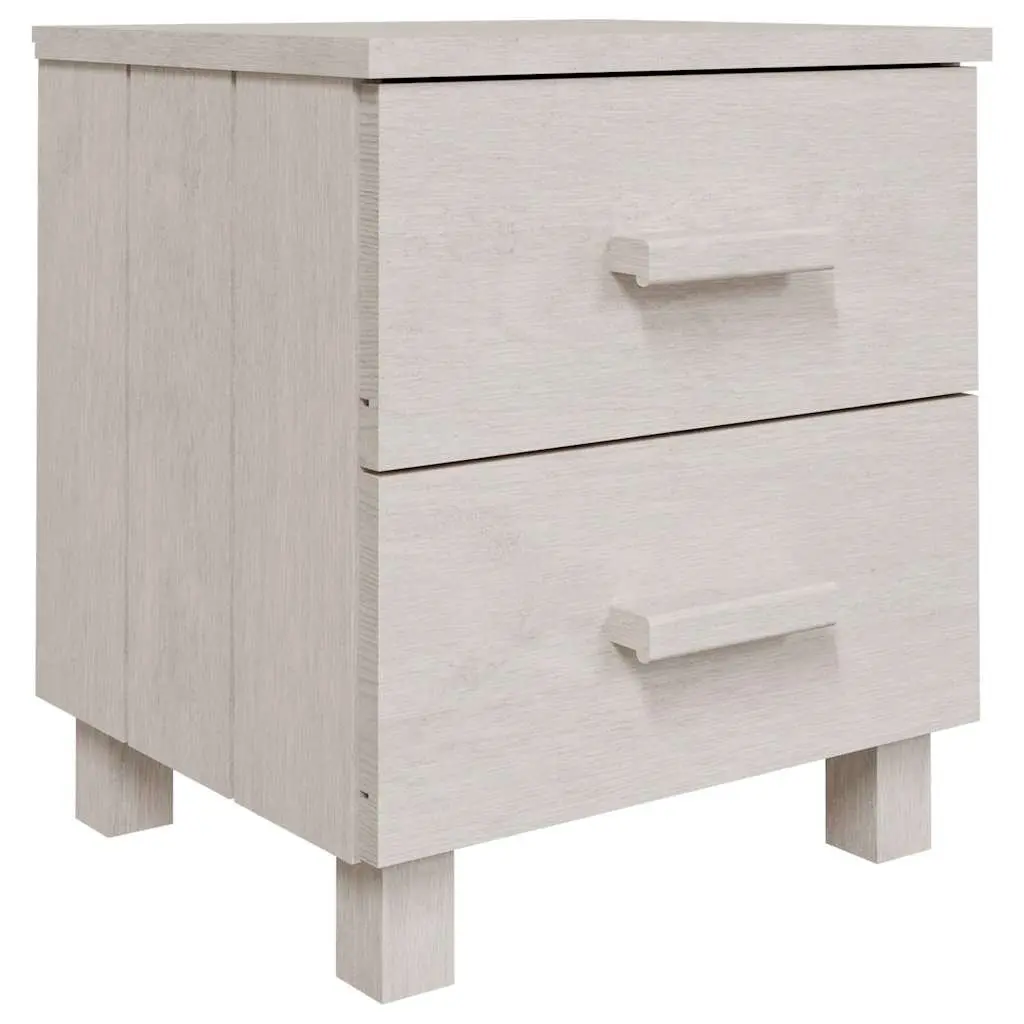 Bedside Cabinets Pair White Wooden Nightstands Drawers Storage Tables Set