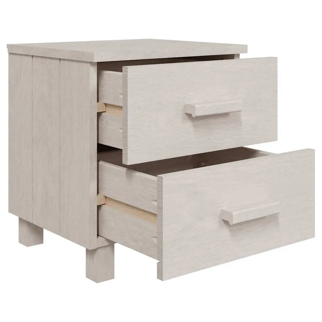 Bedside Cabinets Pair White Wooden Nightstands Drawers Storage Tables Set