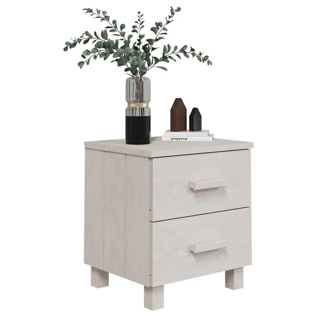 Bedside Cabinets Pair White Wooden Nightstands Drawers Storage Tables Set
