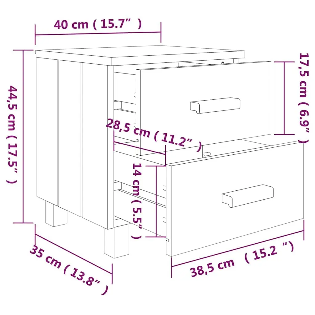 Bedside Cabinets Pair White Wooden Nightstands Drawers Storage Tables Set
