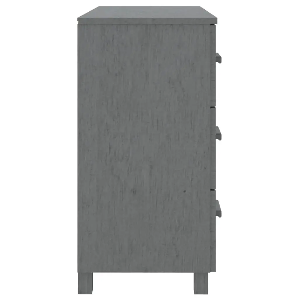 Grey Solid Pinewood Sideboard with Door and Drawers