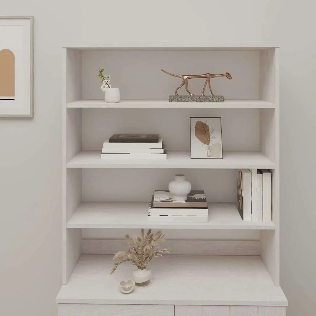 Solid Pine Highboard Top Sideboard Cabinet Storage 90x30x100cm
