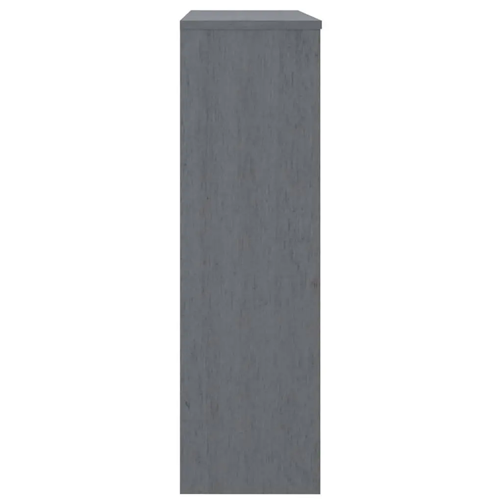 Sideboard Cabinet Topper Solid Pine Wood Dark Grey 90x30x100cm