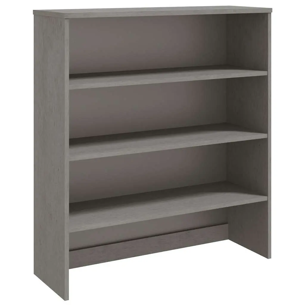 Highboard Top Sideboard Cabinet Topper 90x30x100cm Light Grey Storage Shelves
