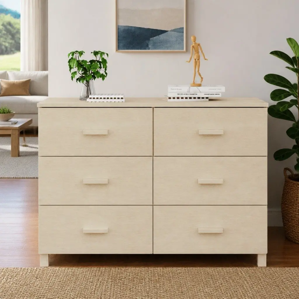 Honey Brown Wooden Sideboard Buffet Cabinet