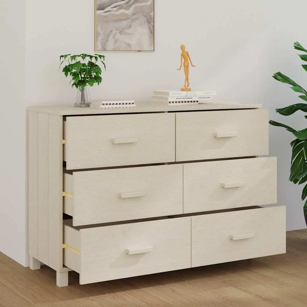 Honey Brown Wooden Sideboard Buffet Cabinet
