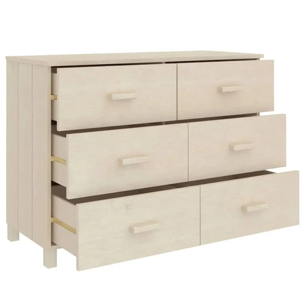 Honey Brown Wooden Sideboard Buffet Cabinet