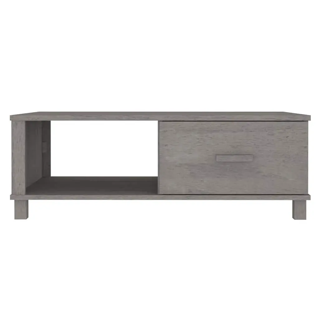 Grey Wooden Coffee Table with Storage Drawer