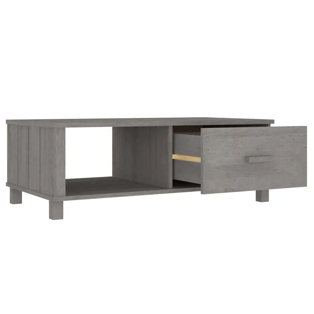 Grey Wooden Coffee Table with Storage Drawer