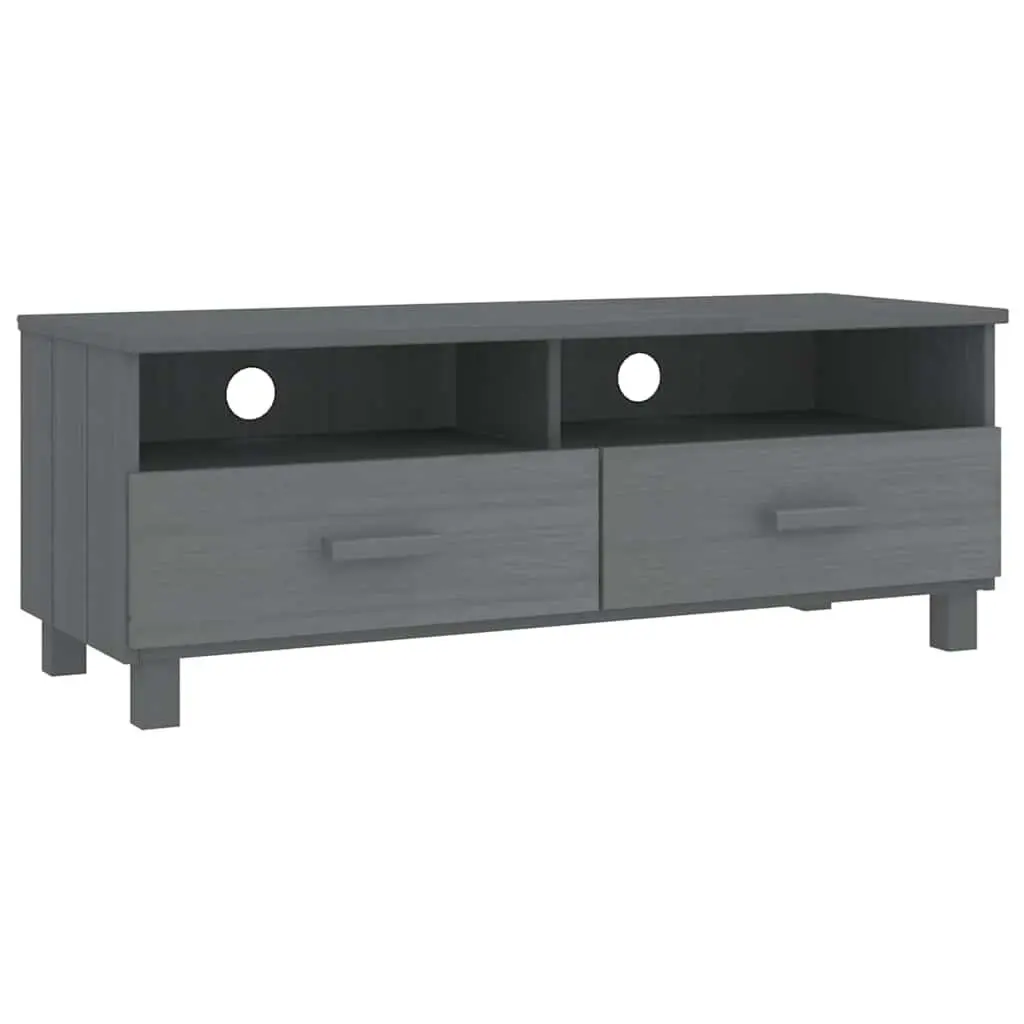 Grey Wooden TV Cabinet with Sliding Drawers