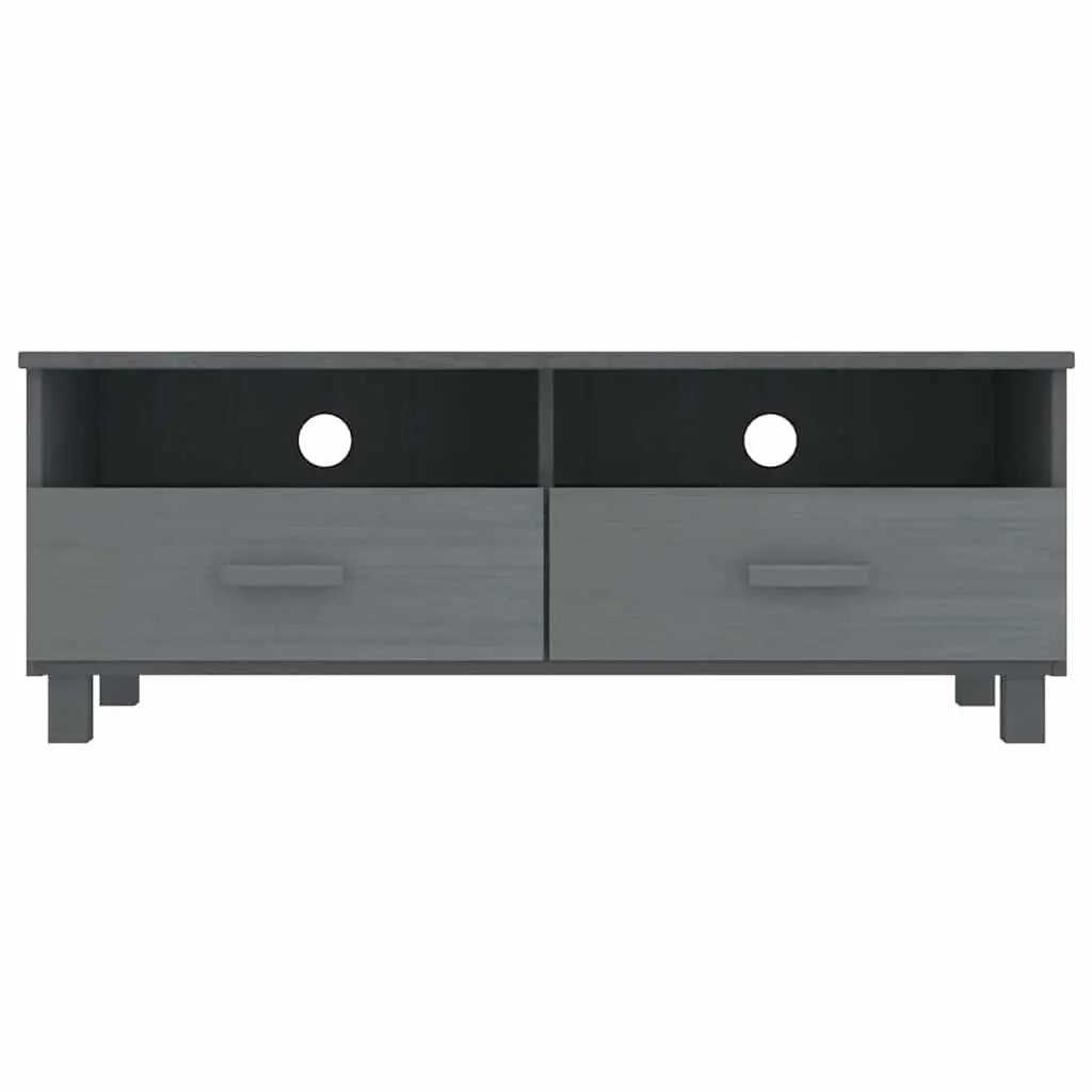 Grey Wooden TV Cabinet with Sliding Drawers