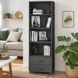 Inviting Highboard Storage Cabinet with Solid Wood Shelves