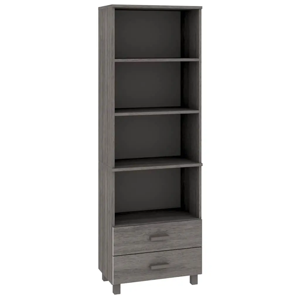 Highboard Light Grey 60x35x180 cm Solid Pine Wood Storage Buffet Sideboard