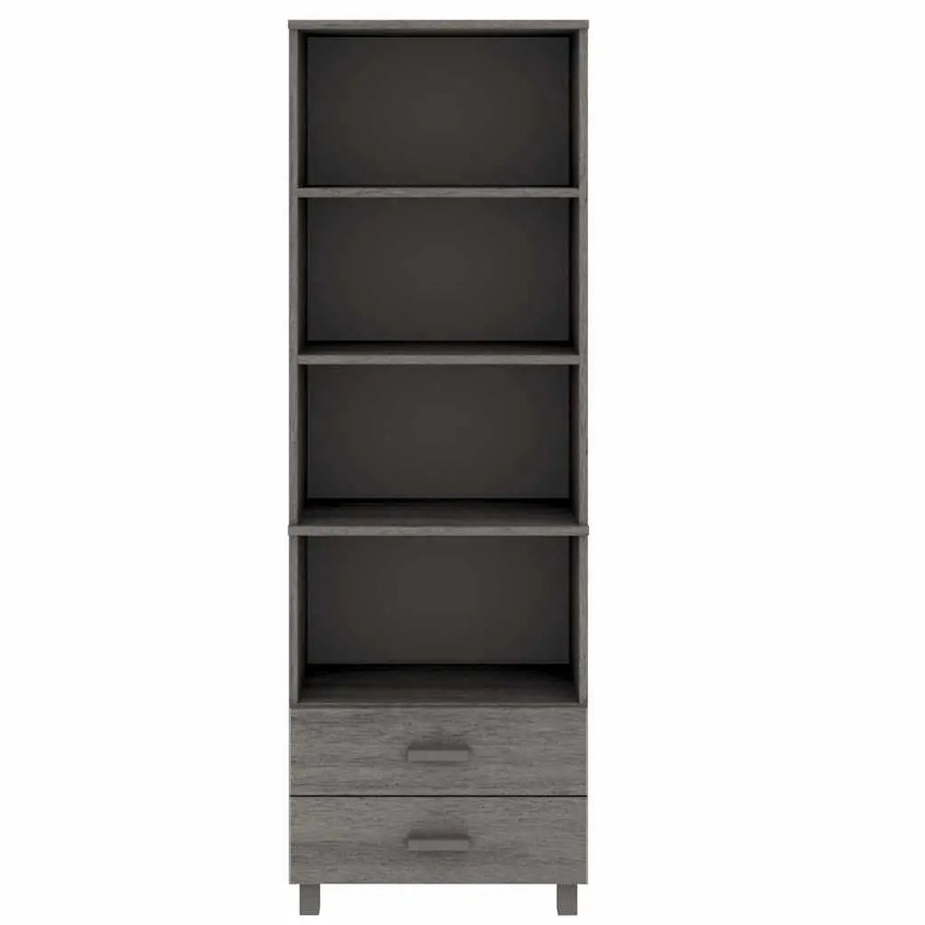 Highboard Light Grey 60x35x180 cm Solid Pine Wood Storage Buffet Sideboard